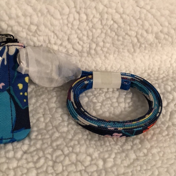 Vera Bradley Zip ID Lanyard set FIREFLY GARDEN - Picture 7 of 7